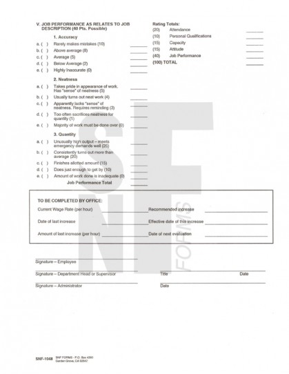 Employee Evaluation: SNF-1048 (2)