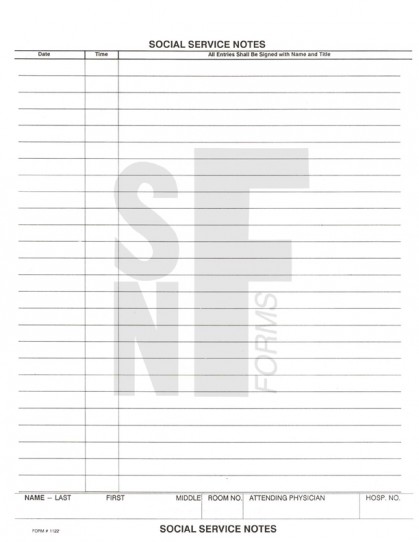 Social Service Form: SNF-1122 (1)