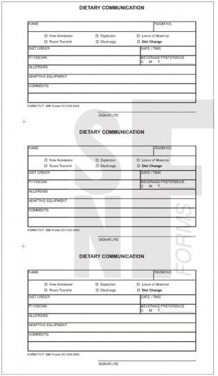 Dietary Communication Book: SNF-7007  (1)