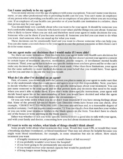 Making An Advance Directive Folder: SNF-8012A (2)