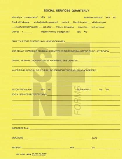 Social Service Quarterly: SNF-9010 (1)