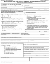 Medi-Cal Long Term Facility Adm. & Discharge