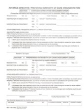 Adv. Directive/ Preferred Intensity of Care Doc.