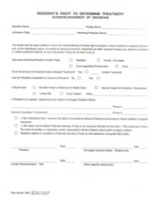 Resident's Right to Determine Treatment