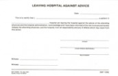 Leaving Hospital Against Advice