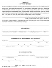 Bed Hold Informed Consent