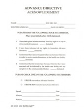 Advance Directive...Documentation Instructions